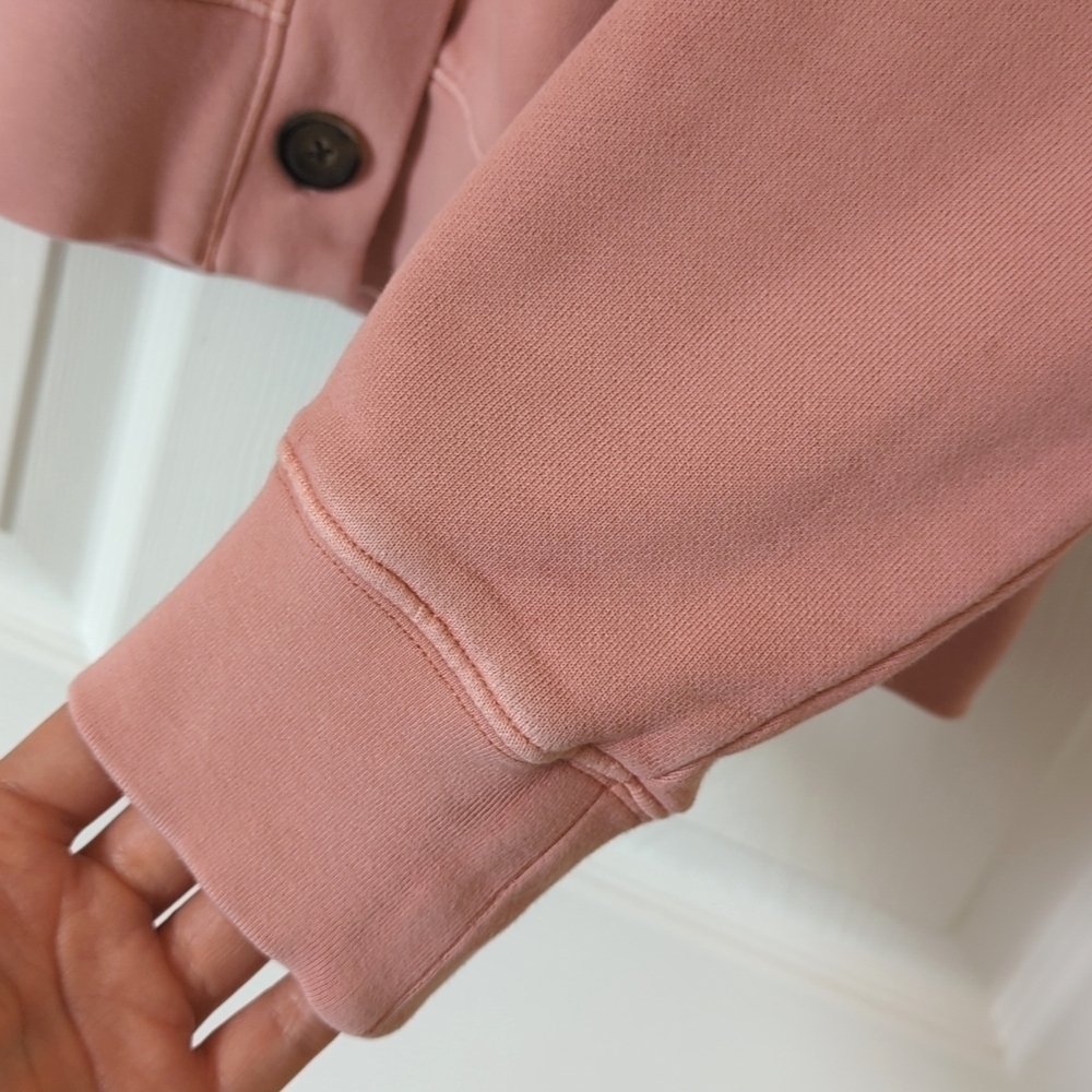 Madewell Classic (Re)sourced Cotton V-neck Cardigan Sweatshirt Blush Pink XS - Picture 11 of 14